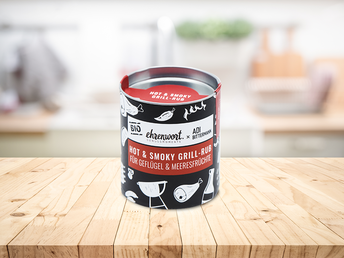ehrenwort. BIO Hot & Smoky Grill-Rub für Geflügel & Meeresfrüchte 60 g