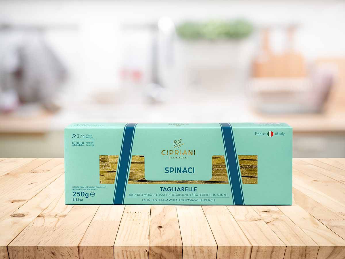 Cipriani Eier Tagliarelle mit Spinat 250 g