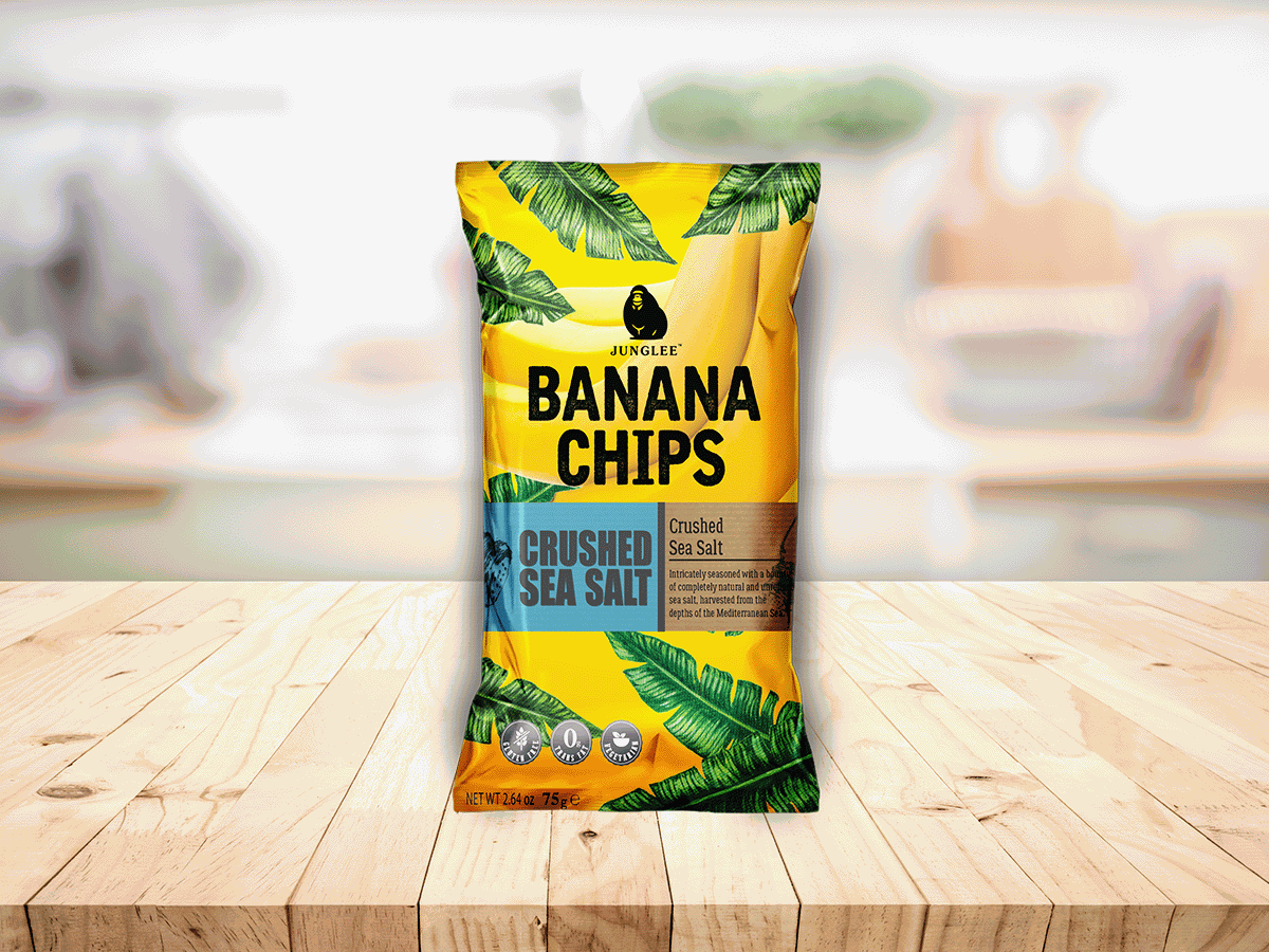 Junglee Jack Bananenchips Crushed Sea Salt 75 g