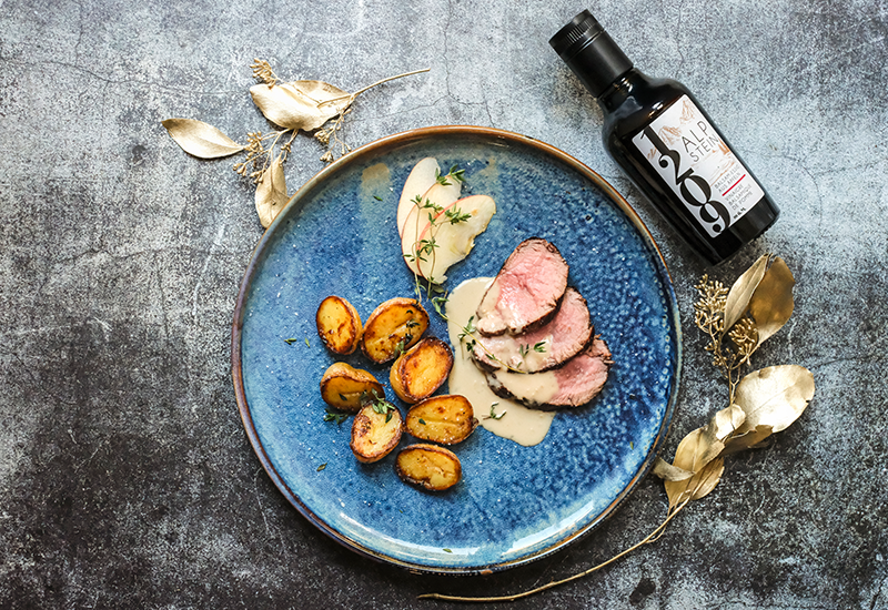 Kalbsfilet mit Apfelsauce