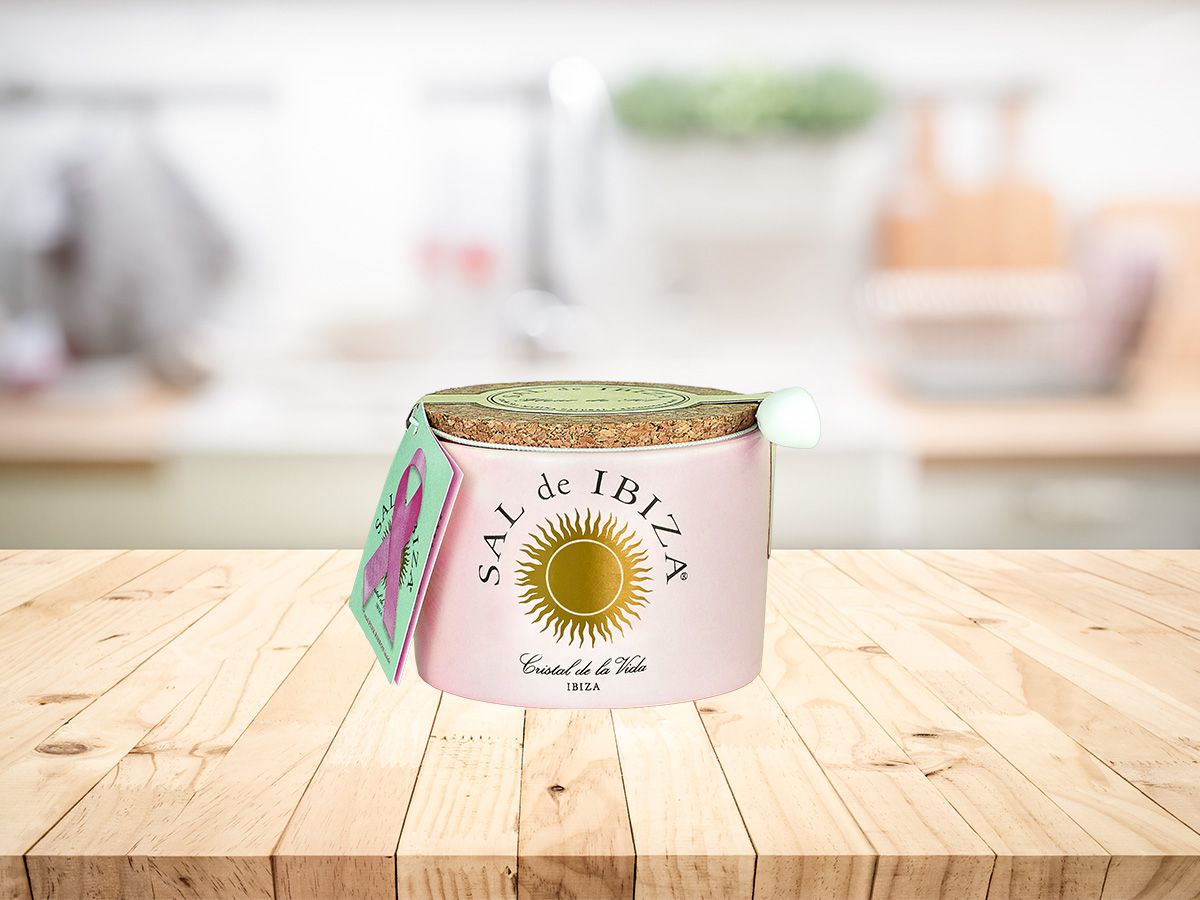 SAL de IBIZA Fleur de Sel, "La Vie en Rose" pink pot, 140g