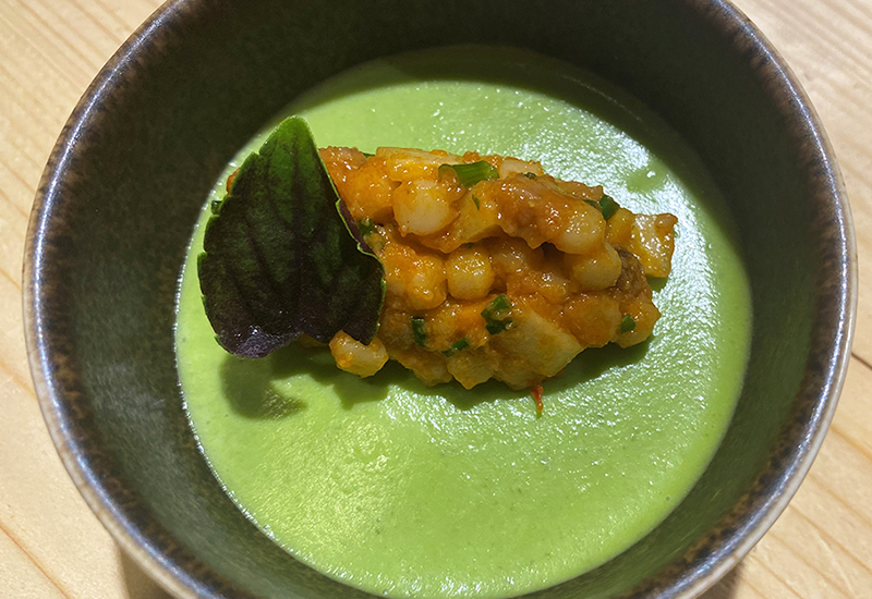 Spinat Panna Cotta