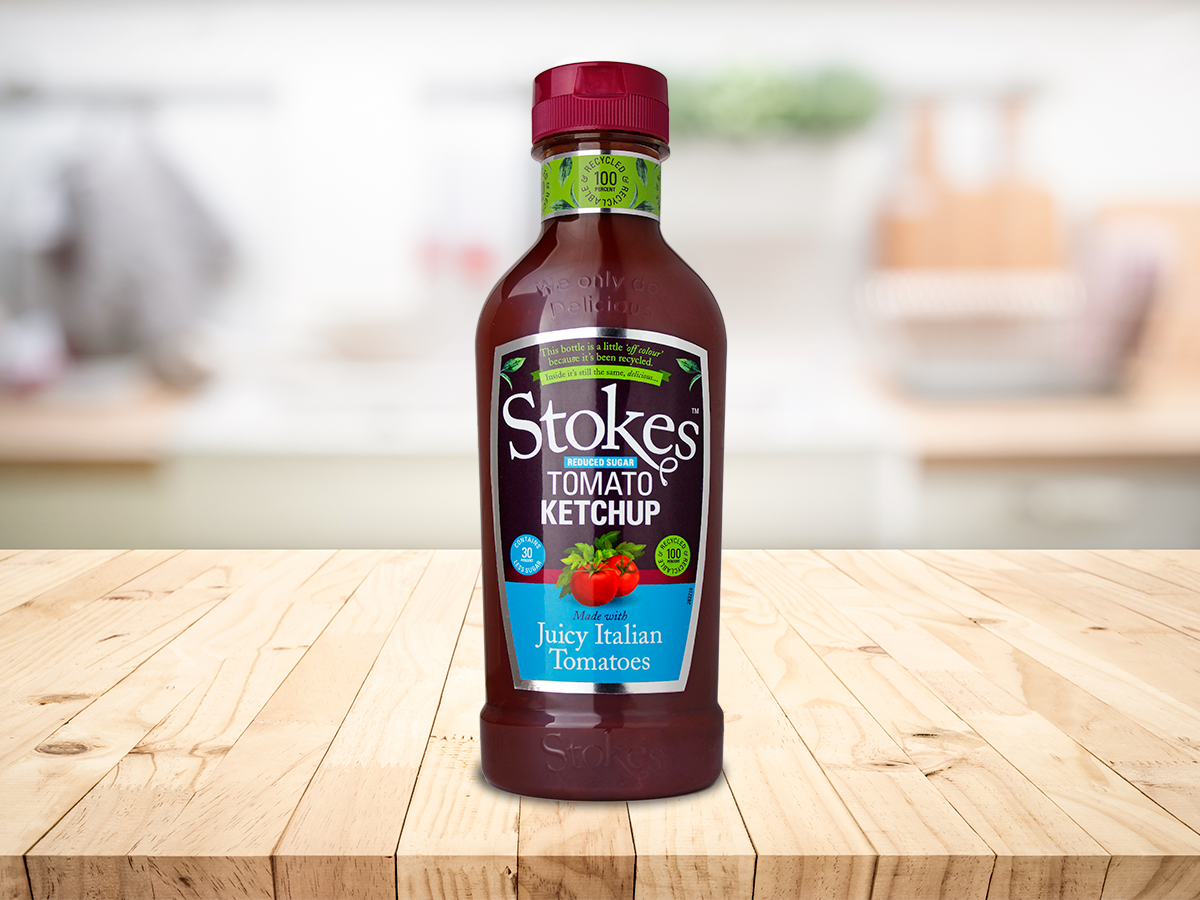Stokes Reduced Sugar Ketchup 475 g - Squeeze Bottle