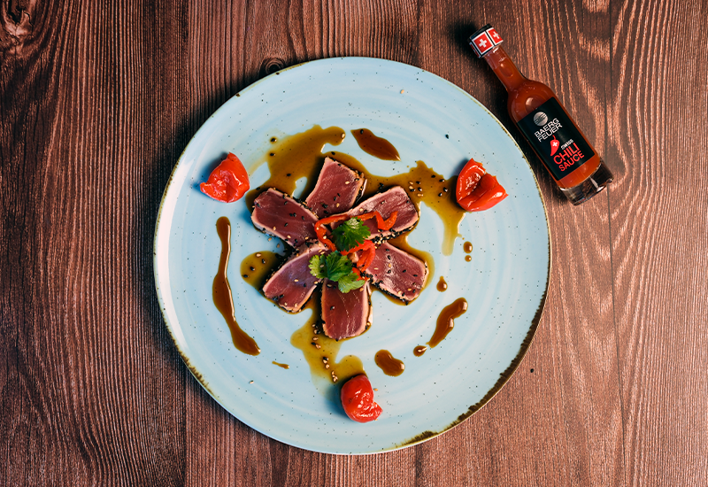 Thunfisch-Tataki mit Peppadew-Salsa