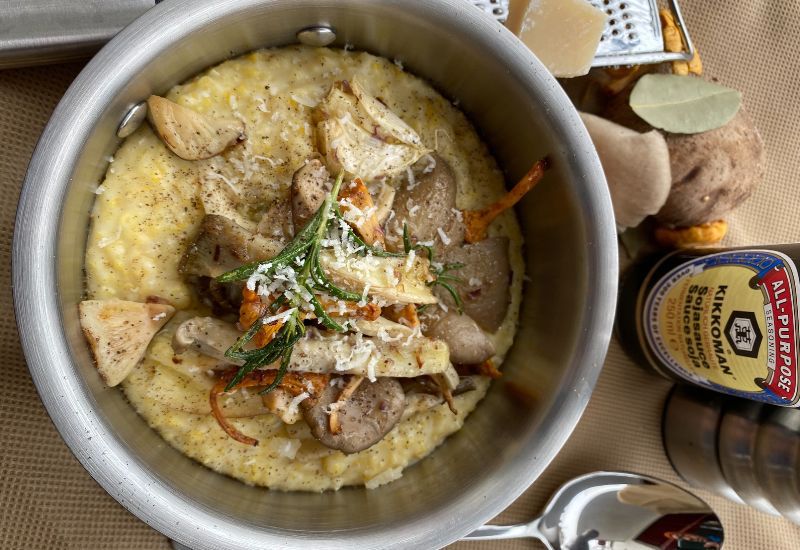 Polenta mit Waldpilzen