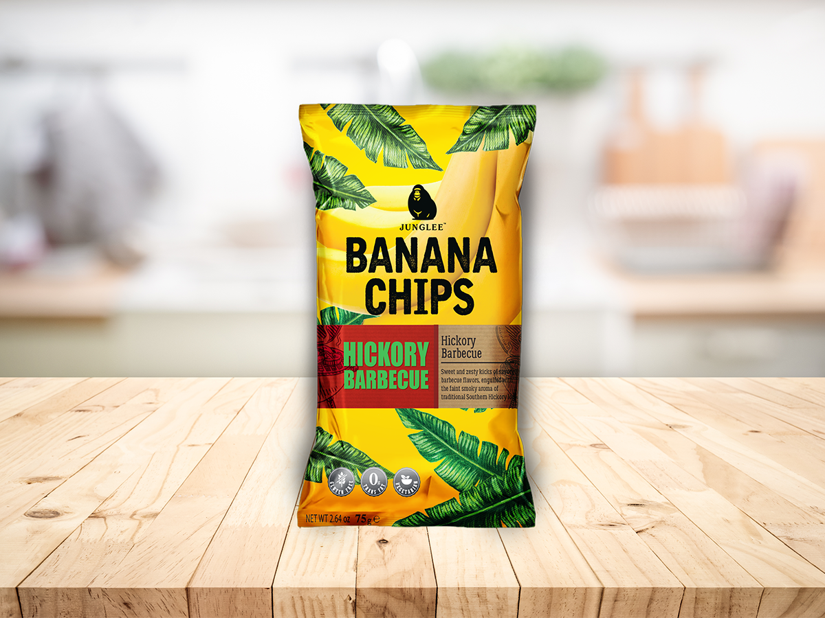 Junglee Jack Bananenchips Hickory Barbeque 75 g
