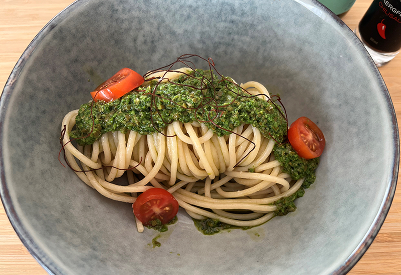Spaghetti mit Pesto
