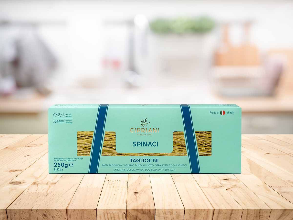 Cipriani Eier Tagliolini mit Spinat 250 g